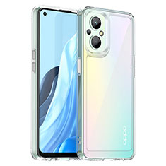 Silicone Transparent Frame Case Cover J01S for Oppo Reno7 Lite 5G Clear