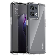 Silicone Transparent Frame Case Cover J01S for Oppo Reno9 5G Clear