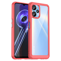 Silicone Transparent Frame Case Cover J01S for Realme 10 5G Red