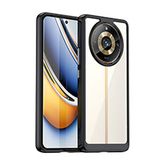 Silicone Transparent Frame Case Cover J01S for Realme 11 Pro 5G Black