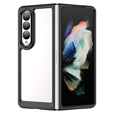 Silicone Transparent Frame Case Cover J01S for Samsung Galaxy Z Fold3 5G Black