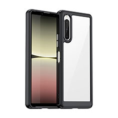Silicone Transparent Frame Case Cover J01S for Sony Xperia 10 V Black