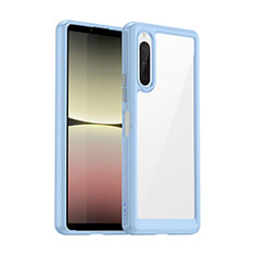 Silicone Transparent Frame Case Cover J01S for Sony Xperia 10 V Blue