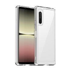 Silicone Transparent Frame Case Cover J01S for Sony Xperia 10 V Clear