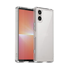 Silicone Transparent Frame Case Cover J01S for Sony Xperia 5 V Clear
