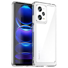 Silicone Transparent Frame Case Cover J01S for Xiaomi Redmi Note 12 Pro 5G Clear