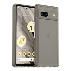Silicone Transparent Frame Case Cover J02S for Google Pixel 7a 5G Gray
