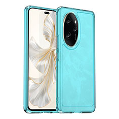 Silicone Transparent Frame Case Cover J02S for Huawei Honor 100 Pro 5G Blue