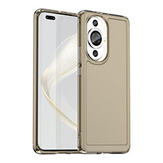 Silicone Transparent Frame Case Cover J02S for Huawei Nova 11 Pro Gray