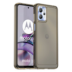 Silicone Transparent Frame Case Cover J02S for Motorola Moto G13 Gray