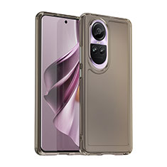 Silicone Transparent Frame Case Cover J02S for Oppo Reno10 5G Gray