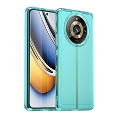 Silicone Transparent Frame Case Cover J02S for Realme 11 Pro 5G Blue