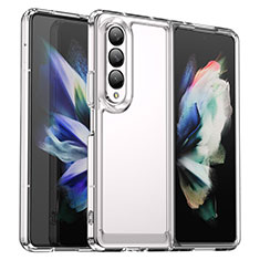 Silicone Transparent Frame Case Cover J02S for Samsung Galaxy Z Fold3 5G Clear