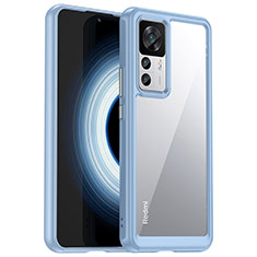 Silicone Transparent Frame Case Cover J04S for Xiaomi Mi 12T 5G Blue