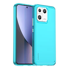 Silicone Transparent Frame Case Cover J04S for Xiaomi Mi 13 5G Blue