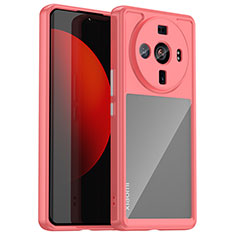 Silicone Transparent Frame Case Cover M01 for Xiaomi Mi 12 Ultra 5G Red