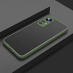 Silicone Transparent Frame Case Cover M02 for Xiaomi Mi 12 Pro 5G Matcha Green