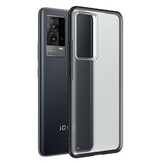 Silicone Transparent Frame Case Cover M03 for Vivo iQOO 8 5G Black
