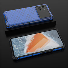 Silicone Transparent Frame Case Cover M06 for Vivo iQOO 9 5G Blue