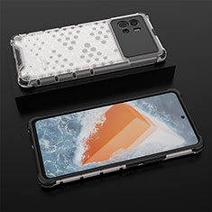 Silicone Transparent Frame Case Cover M06 for Vivo iQOO 9 5G White