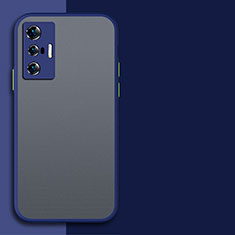 Silicone Transparent Frame Case Cover P01 for Vivo X70 5G Blue