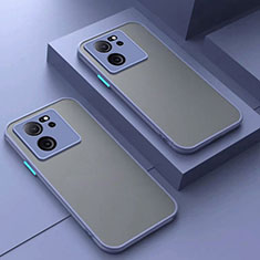 Silicone Transparent Frame Case Cover P01 for Xiaomi Mi 13T 5G Lavender Gray