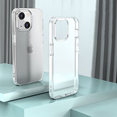 Silicone Transparent Frame Case Cover QC1 for Apple iPhone 14 Clear