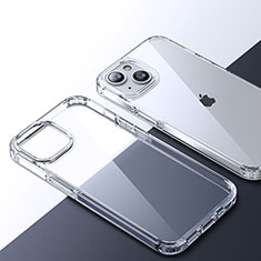 Silicone Transparent Frame Case Cover QC2 for Apple iPhone 13 Clear