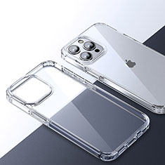 Silicone Transparent Frame Case Cover QC2 for Apple iPhone 13 Pro Clear