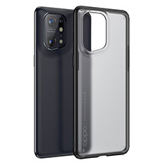 Silicone Transparent Frame Case Cover W01L for Oppo Find X5 Pro 5G Black