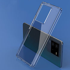 Silicone Transparent Frame Case Cover W01L for Vivo iQOO Neo6 5G Gray