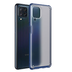 Silicone Transparent Frame Case Cover WL1 for Samsung Galaxy M32 4G Blue