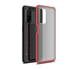 Silicone Transparent Frame Case Cover WL1 for Xiaomi Mi 10T Pro 5G Red