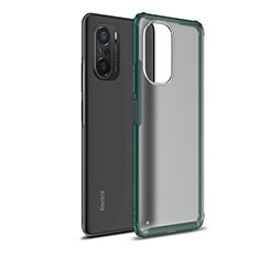Silicone Transparent Frame Case Cover WL1 for Xiaomi Poco F3 5G Green