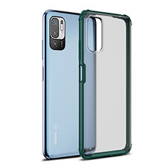 Silicone Transparent Frame Case Cover WL1 for Xiaomi Redmi Note 10T 5G Green