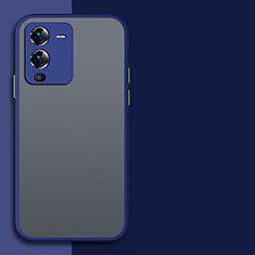 Silicone Transparent Frame Case Cover Z01 for Vivo V25 Pro 5G Blue