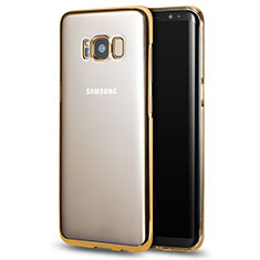 Silicone Transparent Frame Cover for Samsung Galaxy S8 Gold