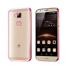 Silicone Transparent Matte Finish Frame Case for Huawei G7 Plus Rose Gold