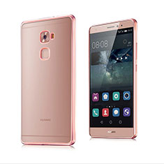 Silicone Transparent Matte Finish Frame Case for Huawei Mate S Rose Gold