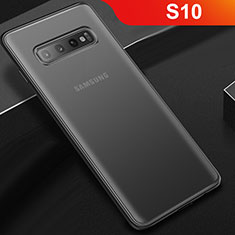 Silicone Transparent Matte Finish Frame Case for Samsung Galaxy S10 Black