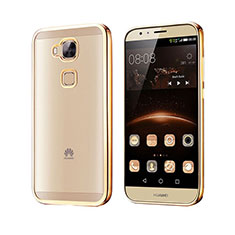 Silicone Transparent Matte Finish Frame Cover for Huawei G7 Plus Gold