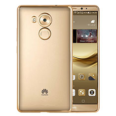 Silicone Transparent Matte Finish Frame Cover for Huawei Mate 8 Gold