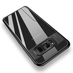 Silicone Transparent Mirror Frame Case 360 Degrees T02 for Samsung Galaxy S8 Plus Black