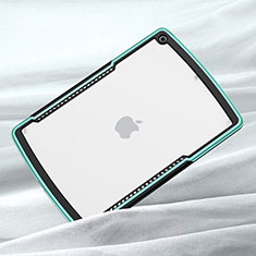 Silicone Transparent Mirror Frame Case Cover for Apple iPad 10.2 (2020) Green