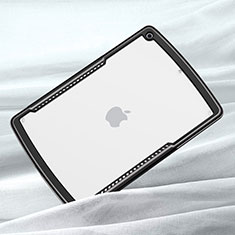 Silicone Transparent Mirror Frame Case Cover for Apple iPad 10.2 (2021) Black