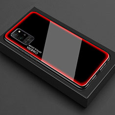 Silicone Transparent Mirror Frame Case Cover for Huawei Honor Play4 Pro 5G Red