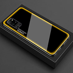 Silicone Transparent Mirror Frame Case Cover for Huawei Honor Play4 Pro 5G Yellow