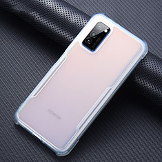 Silicone Transparent Mirror Frame Case Cover for Huawei Honor V30 5G Clear