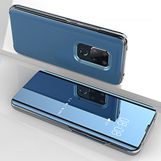 Silicone Transparent Mirror Frame Case Cover for Huawei Mate 20 Blue