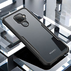 Silicone Transparent Mirror Frame Case Cover for Huawei Nova 5i Pro Black